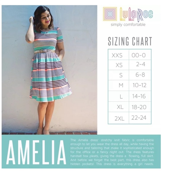 LuLaRoe “AMELIA” MIDI DRESS SIZE LARGE 🌟NWOT🌟 - Picture 13 of 15